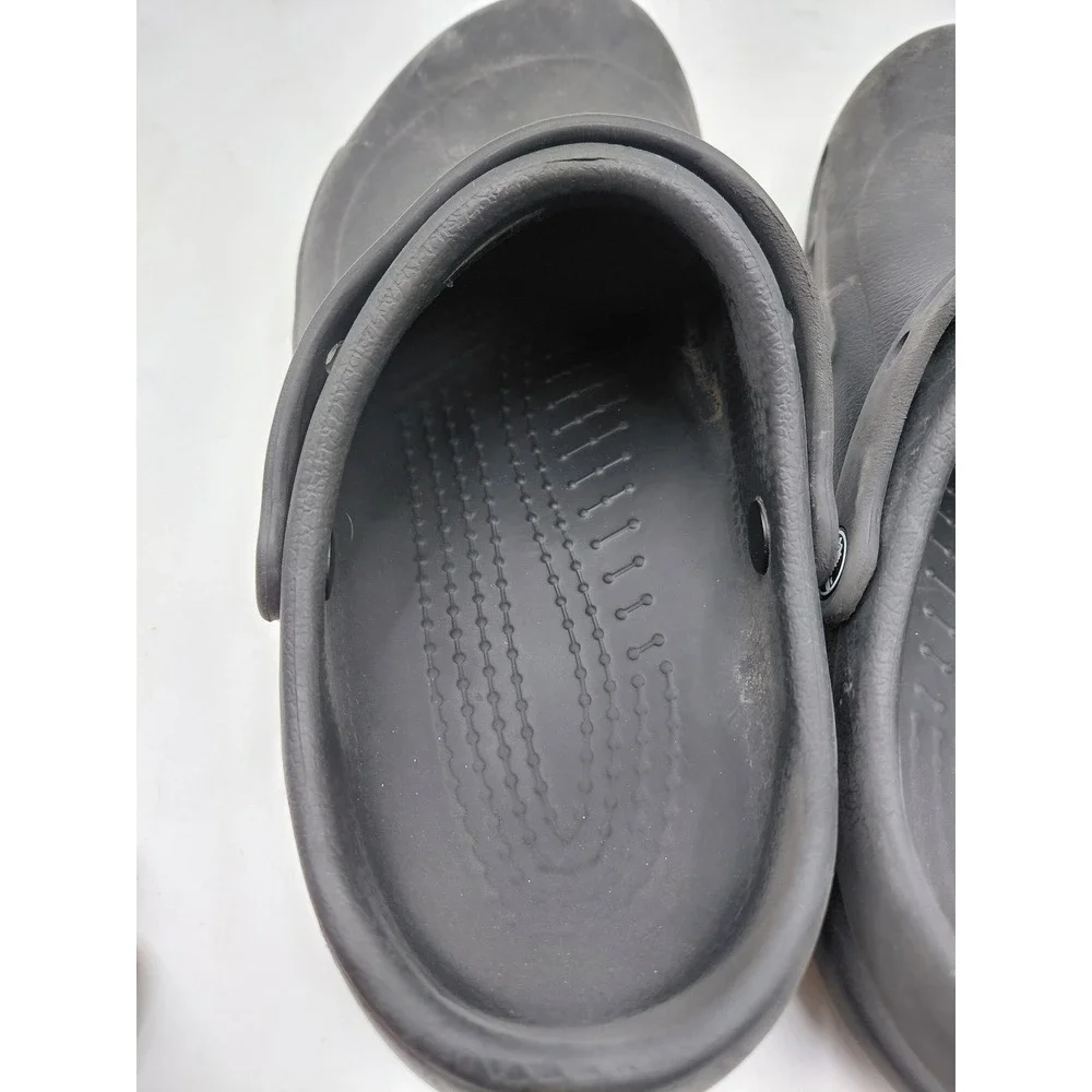 Crocs Bistro Clog Black Slip Resistant Work Shoes Mens 10 Womens 12 10075-001